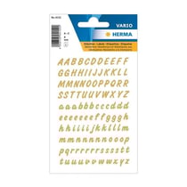 Lettres - Stickers - Autocollant - Or - A à Z - Majuscules - Italique