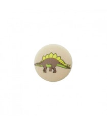 Carte de 3 boutons Dinosaure polyester à queue 15mm - Prym Stegosaure Marron