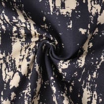 Tissu Toile Canvas Eclat Nocturne Noir bleuté sur fond Beige