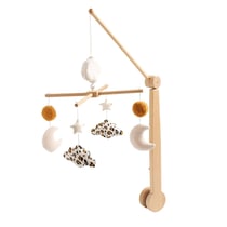 Mobile musical Léopard - Sauthon - Hêtre, coton et polyester - 57 x 35 x 7 cm
