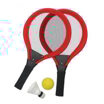 Set de 2 raquettes tennis et badminton - avec balle et volant - jeu plein air, sport