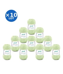 Lot de 10 pelotes COTTON QUICK UNI de Gründl – 500 g de coton mercerisé certifié Oeko-Tex 164 Vert