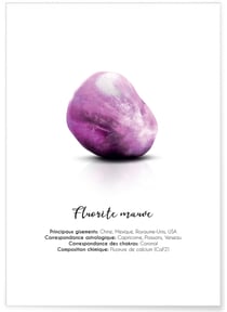 Affiche Fluorite mauve | A3 : 29,7x42cm