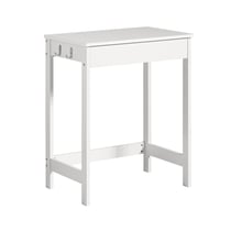 SoBuy FWT43-W Table Bureau informatique Secrétaire avec 1 tiroir et 2 crochets