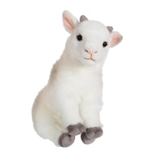 Peluche - Bébé biquette blanche - 26 cm