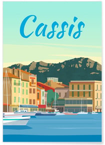 Affiche ville Cassis | A3 : 29,7x42cm
