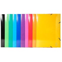 Chemise à élastiques Maxi capacity carte lustrée pelliculée 600gm2 - Iderama - A3 - Couleurs assorties - x 10 - Exacompta