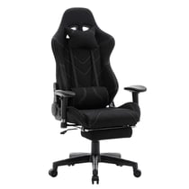 Fauteuil de bureau sport chaise de jeu bureau housse en tissu noir