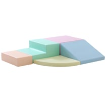 Coin d'escalade XL en mousse pastels clairs