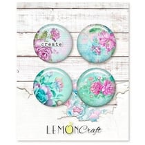 4 badges métal décoration embelissement scrapbooking Lemoncraft SILENCE 09