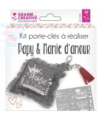 Kit Porte-clés Papy / Mamie - Graine Créative Gris