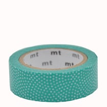 Masking tape - Pois Samekomon vert - 7 m x 15mm