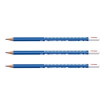 Crayon graphite - PENTEL - Lot de 3 - Bois de cèdre - Corps triangulaire - Mine 2B