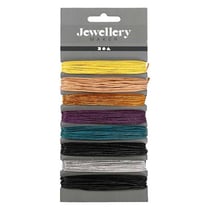 8 ficelles de coton ciré colorées - 5 m