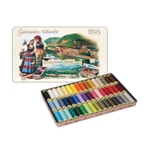 Coffret de 48 bobines de fil à coudre polyester Nostalgie 1895 Gütermann Multicolore