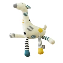 Peluche en coton maille tricot - Doudou Girafe