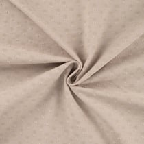 Tissu Plumetis Coton uni josh Beige - Au mètre