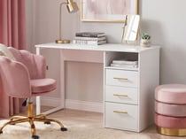 Bureau Panneau de particules de bois Blanc ZERLAY - Beliani