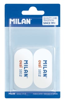 Blister 2 gommes Oval 1012 (caoutchouc synthétique)