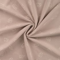 Tissu Jersey Nid d'abeille imprimé Eléphants sur fond Beige sable