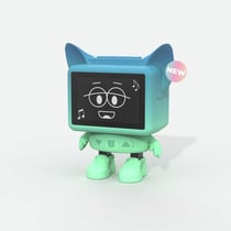 Réveil et Enceinte Bluetooth Enfant Dancing Clock Bleu - Écran LCD & Diffuseur Bruits - MOB