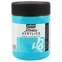 Peinture acrylique - Bleu vert iridescent - 357 - Pébéo Studio - Pot de 500ml