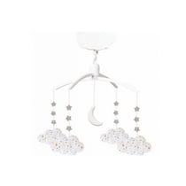 Mobile musical nuages tissus etoiles