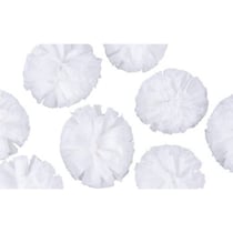 Pompons Tulle 4 et 5cm - blanc