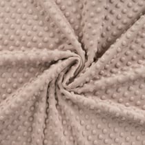 Tissu Doudou Ultra doux Pois uni Beige sable - Au mètre