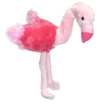 Peluche flamant rose 20 cm - floppy's - wild planet - k7692