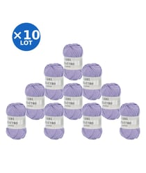 Lot de 10 pelotes QUATTRO de Lang Yarns – 500 g de coton mercerisé 07 Violet