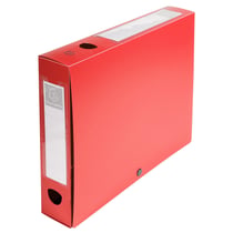 Boite de classement à pression Dos 60mm polypropylène 7/10e Opaque - A4 - Rouge - x 10 - Exacompta