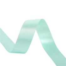 Bobine 25m ruban satin double face Turquoise fabriqué en France