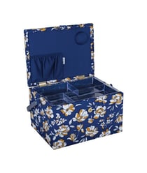 Boîte de Couture "Automne" - 23.5x31x20cm - Hobby Gift Bleu Marine