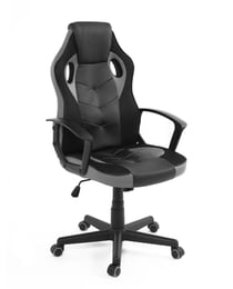 Chaise gaming SENA, Style racing, dossier inclinable, pivotant (noir gris)