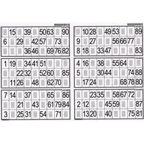 Plaque de 6 grilles de loto rigide 1mm - cartons loto - lotoquine