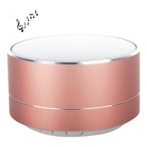 Mini Enceinte Bluetooth PortableAvec Micro Intégré Et LED Supporte Appels Mains-Libres Et Carte TF 32GB Or Rose YONIS