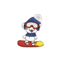 Ecusson thermocollant au ski ourson 6x7cm