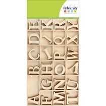 Alphabet bois - 130 pièces - Artemio