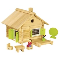 Maison en rondins 135 pieces - jeujura - 8043 - construction en bois