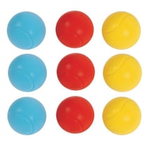 Set de 9 balles de tennis en mousse - jeu de raquettes enfant - sport plein air
