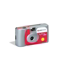 AGFA PHOTO 601020 - Appareil Photo Jetable LeBox Flash, 27 photos, Objectif Optique 31 mm - Gris et Rouge