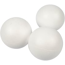 Boules en polystyrène, d 8 cm, blanc, 25 pièces/ 1 Pq.