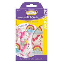 8 déco 2D Licorne et Arc-en-ciel - Sucre