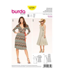 Patron Burda 6759 Robe du 36 au 46 taille n°FR 36-46