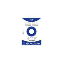 Paquet 100 fiches sous film - bristol uni non perforé - 105x148mm - Blanc - x 20 - Exacompta