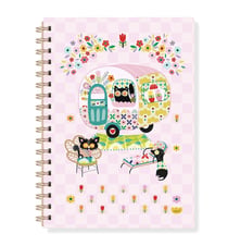 Carnet de notes à spirale Retro Love - A5 - 160 pages - Hirondelles & Cie