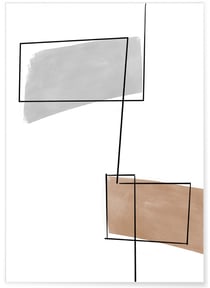 Affiche Abstract Ligne Continue 1 | A3 : 29,7x42cm