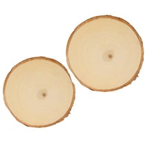 Set 2 rondelles 8 à 10 cm - bois - Artemio