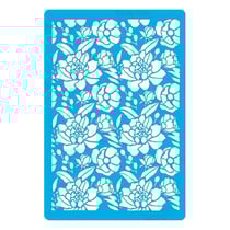 Pochoir plastique souple réutilisable 18,5 x 14,5 cm Fabrika Decoru FLEUR ROSE 311